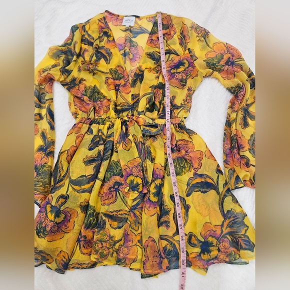 Misa Los Angeles Kaia Chiffon Floral Mini Dress Size XS - Picture 12 of 15
